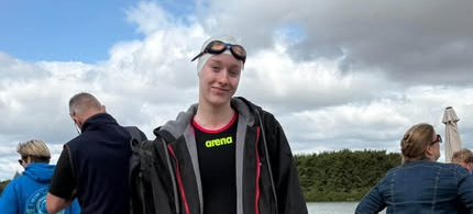 Alice at an open water swimming event