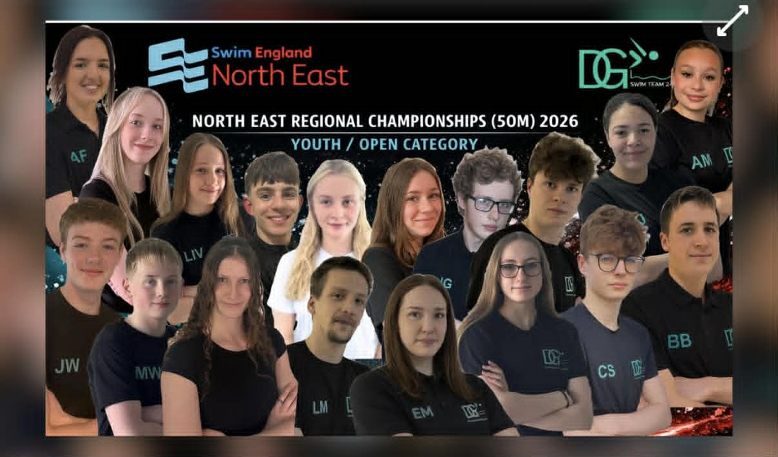 D&G Swim Team qualifiers for the North East Regional Championships 50m 2026